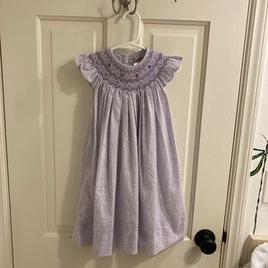 Sz 3 purple floral smocked dress
